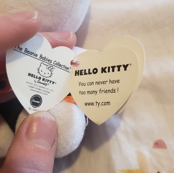 Collectible Hello Kitty Halloween TY doll orange & black polka dot dress 🎃 - Picture 3 of 6